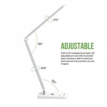 Arbeits-Tischleuchte 8W-LED, dimmbar, weiß